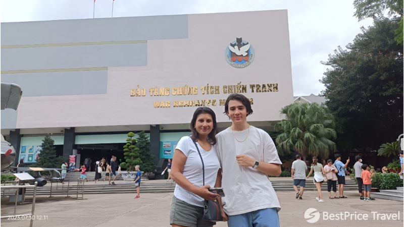 Day 11 Tourists Taking Pictures In Front Of The War Remnants Museum