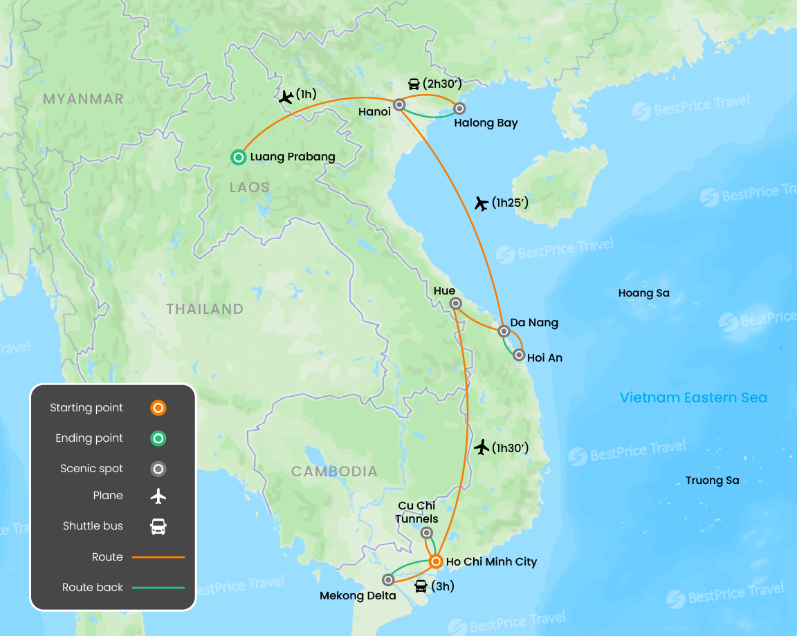 46 Highlights Of Vietnam & Laos 14 Days